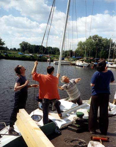 Mast stellen